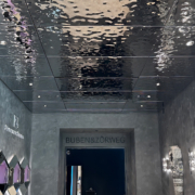 Stephen Silver Jewelry wave form panels by Accent Ceilings