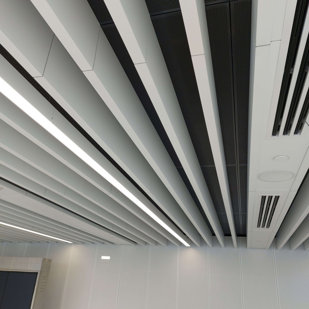 interior ceiling detail at LAX airport by Accent ceilings