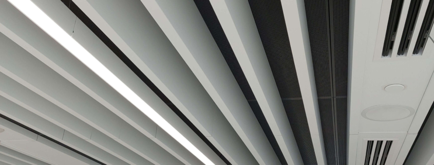 interior ceiling detail at LAX airport by Accent ceilings