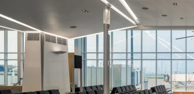 interior of a memphis aiport terminal ceiling by accent ceilings