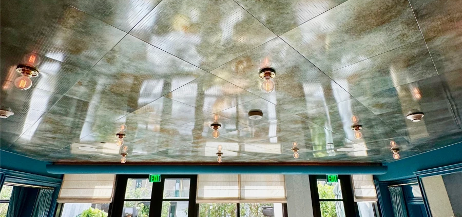 interior of pendry hotel ceiling by accent ceilings
